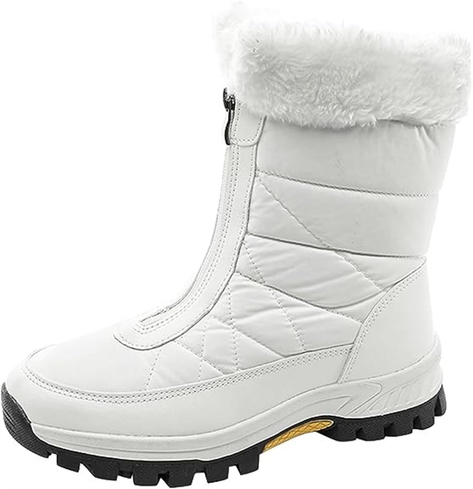 white waterproof snow boots