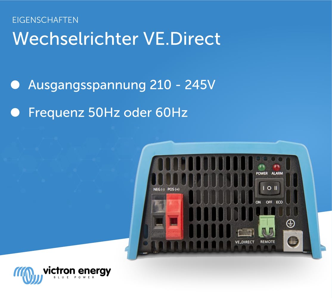 Victron Energy 800VA 24-Volt 230V AC Reiner Sinus Wechselrichter (Schuko)
