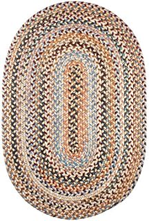 Super Area Rugs Tribeca Soft & Reversible Wool Braided Rug, Made in USA, Wheat Field, 8' X 11'