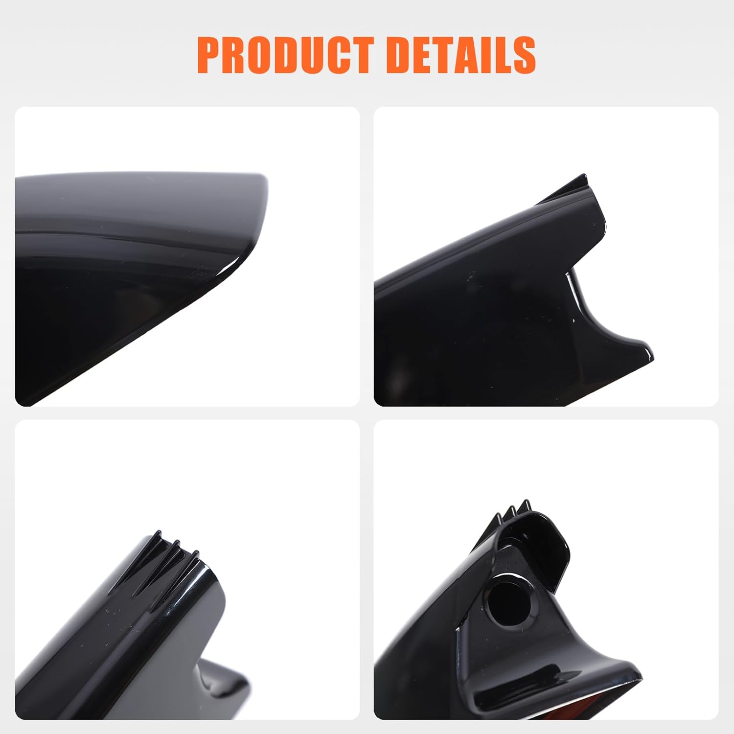 Shark Fin Antenna Cover Compatible with Land Rover Range Rover Sport/Vogue 2023 2024 2025+,ABS Car Antenna Protective Cover Accessories 2Pcs (Bright Black)