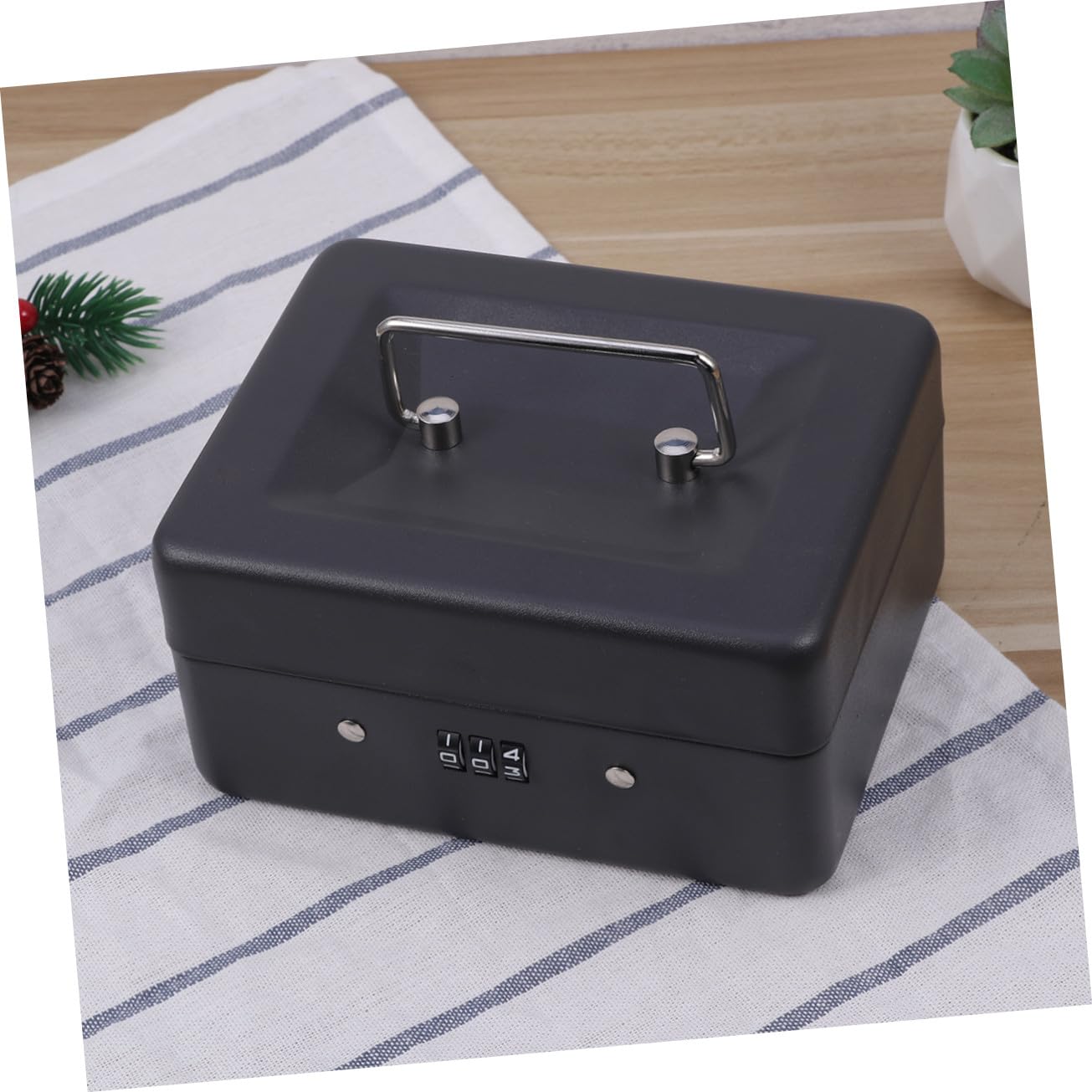 Didiseaon Caja Metal Engrosado con Cerradura de Combinación Caja de Seguridad para Tienda con Contraseña
