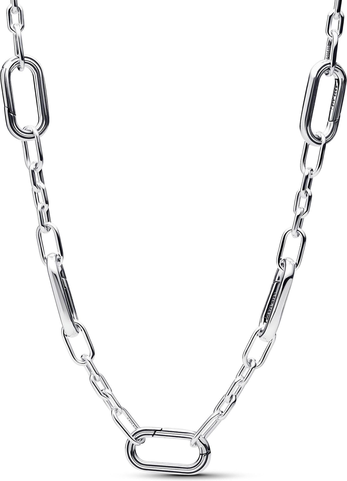 Pandora ME 393861C00-45 - Collar de cinco eslabones de plata de ley, compatible con el colgante ME, tamaño: 45 cm, 45cm, Plata esterlina, No es una piedra preciosa