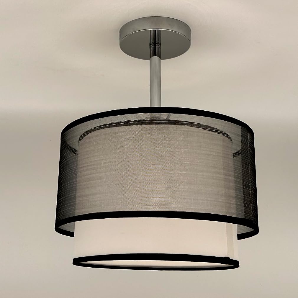 Gokoly Polished Silver Ceiling Light Fitting - Image 4