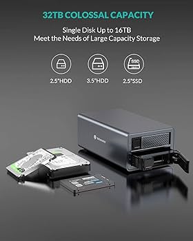 Amazon.com: Yottamaster 2 Bay External Hard Drive Enclosure