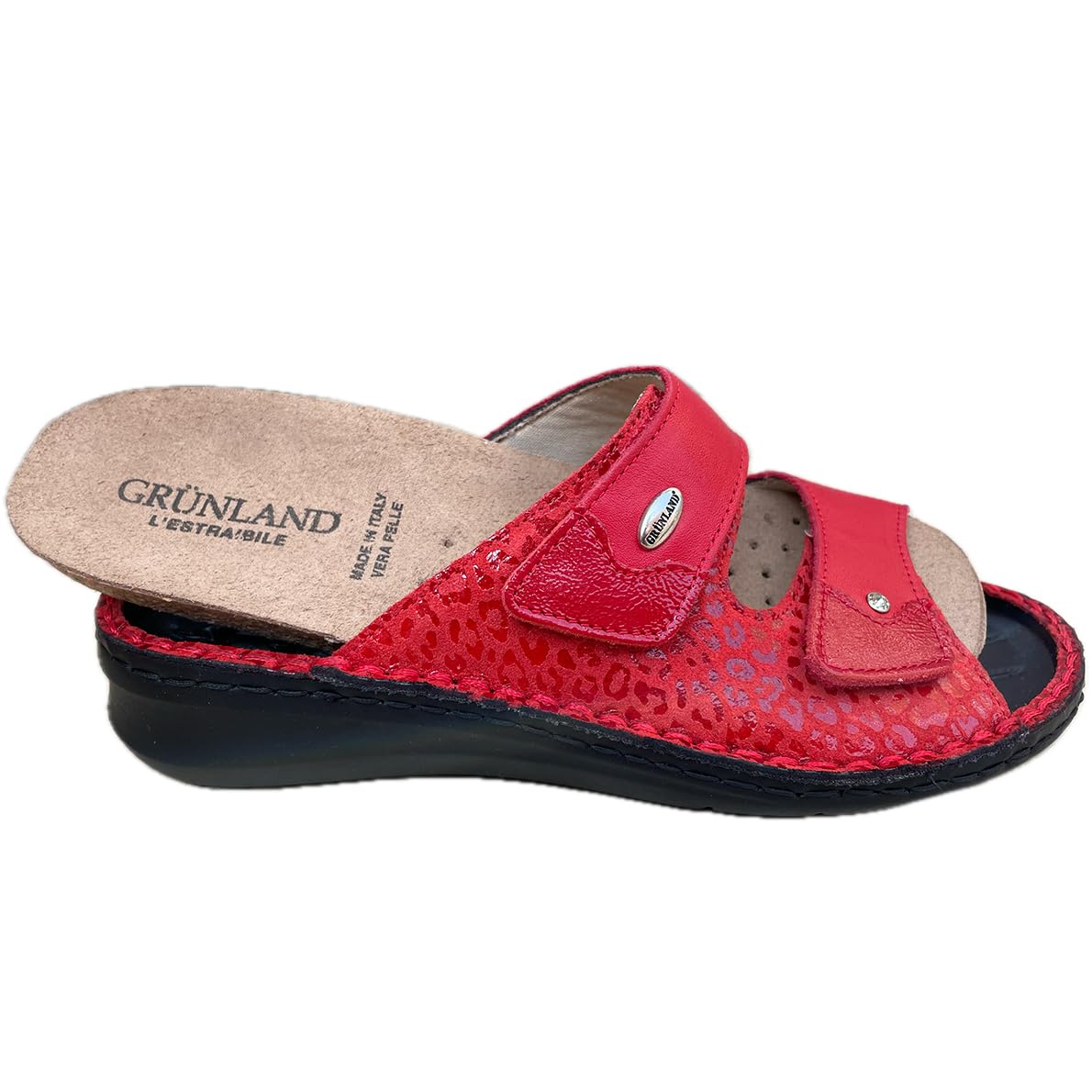 GRUNLAND ciabatte Comfort DONNA regolabili con strappi e plantare estraibile prodotte in italia modello 2025 con decoro