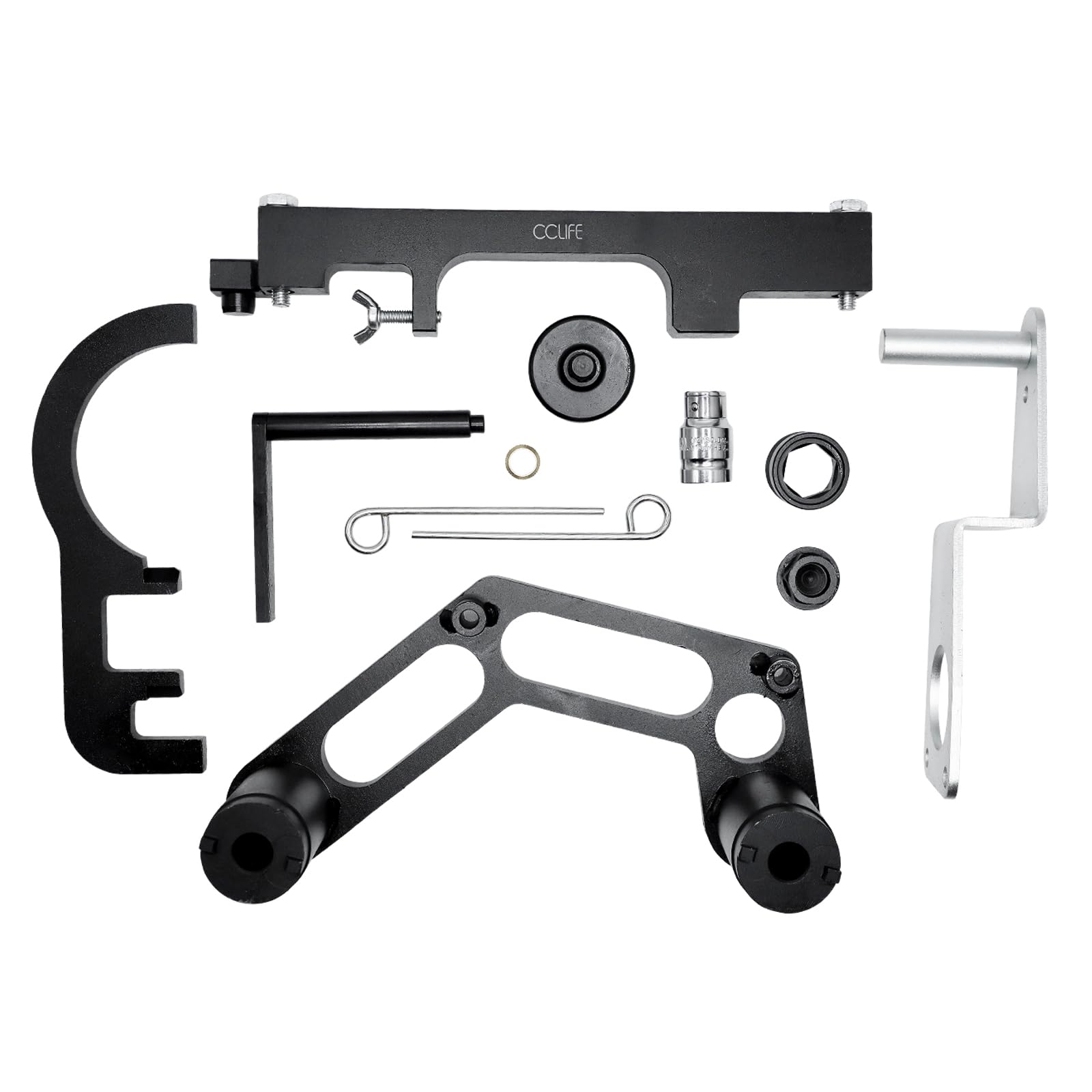 CCLIFE Set di attrezzi per la regolazione del motore, blocco dell'albero a camme | Adatto per BMW N47 N57 N47S N57S, serie 1/3/5/6/7/X1/X3/X5/X6 2007-2015 per la riparazione della catena di distribuzione