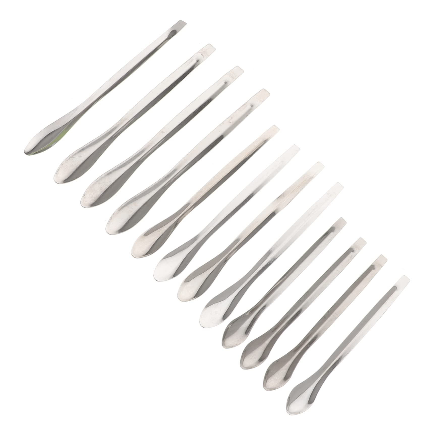 STOBAZA 12pcs Spoon Lab Spatula Micro for Lab Sampling Lab Micro Spatula Laboratory Sampling Spatula for Lab Spatula Science Lab Spatula Lab Equipment Laboratory Measure Stainless Steel