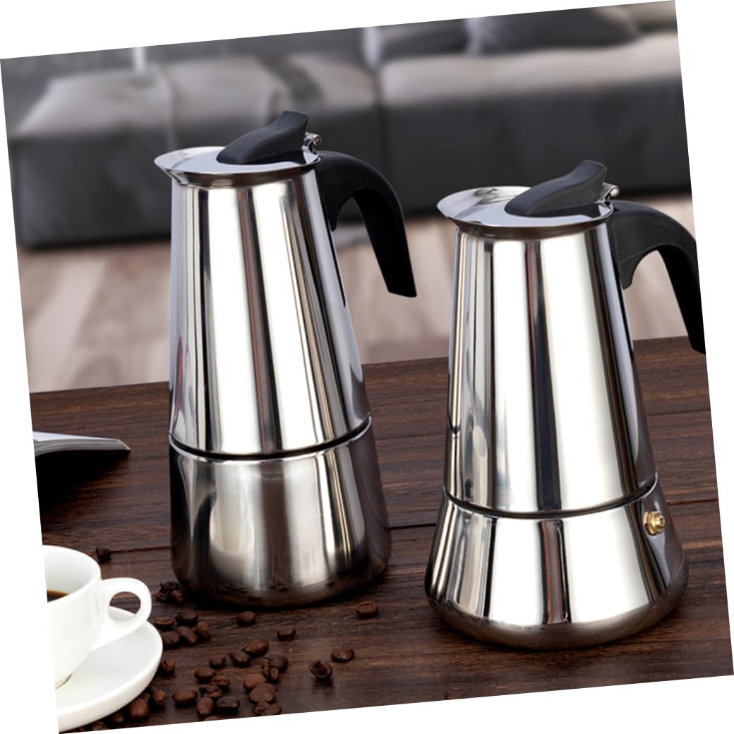 Didiseaon Cafetera Inoxidable Espresso de Moderno y Portátil para Uso Doméstico Oficina Asa Ergonómica para Cómodo