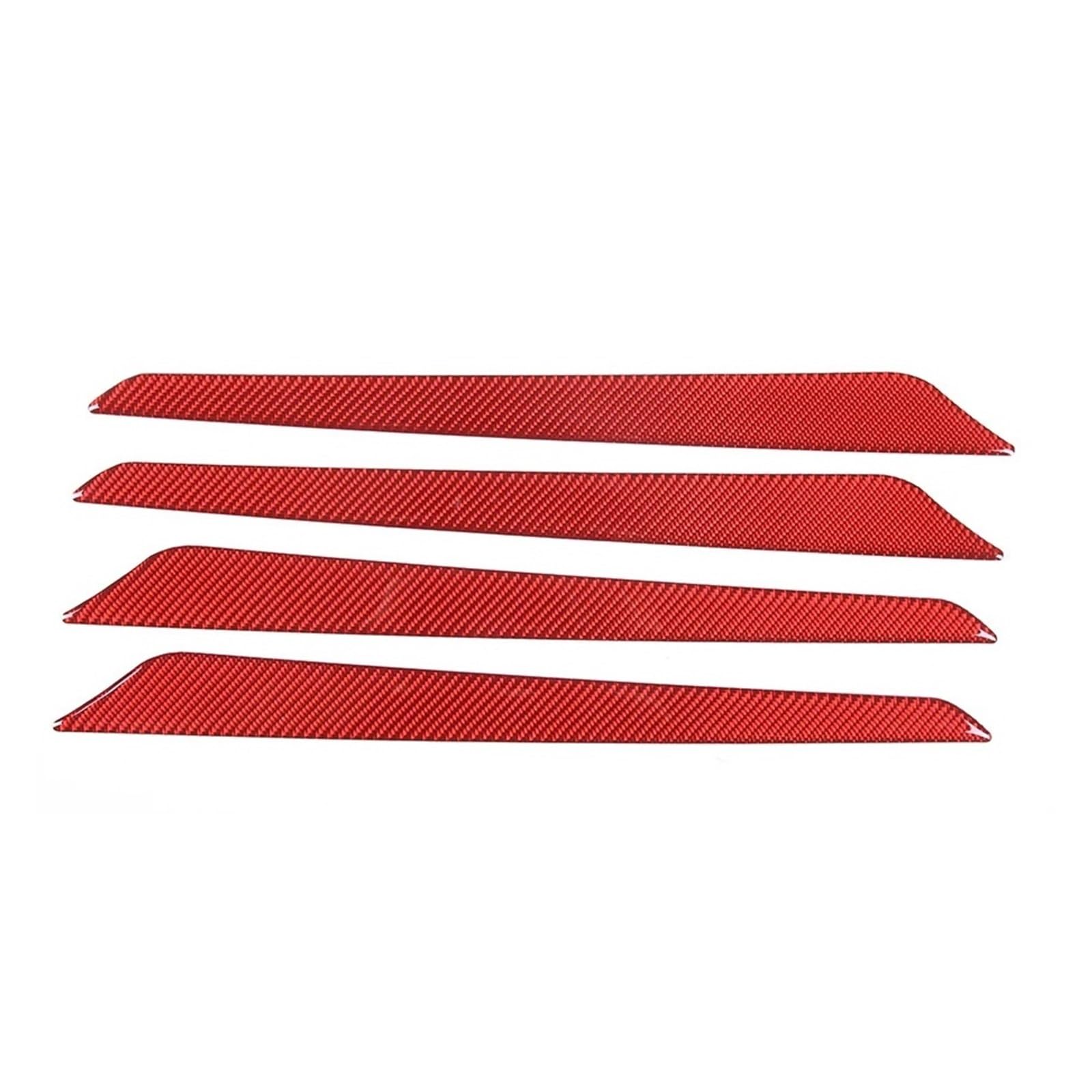 for Maserati for Ghibli 2014-2022 Soft Carbon Fiber Car Inner Door Panel Bowl Sticker Decoration Interior Accessories Car Interior Accessories(Style 1 Red)