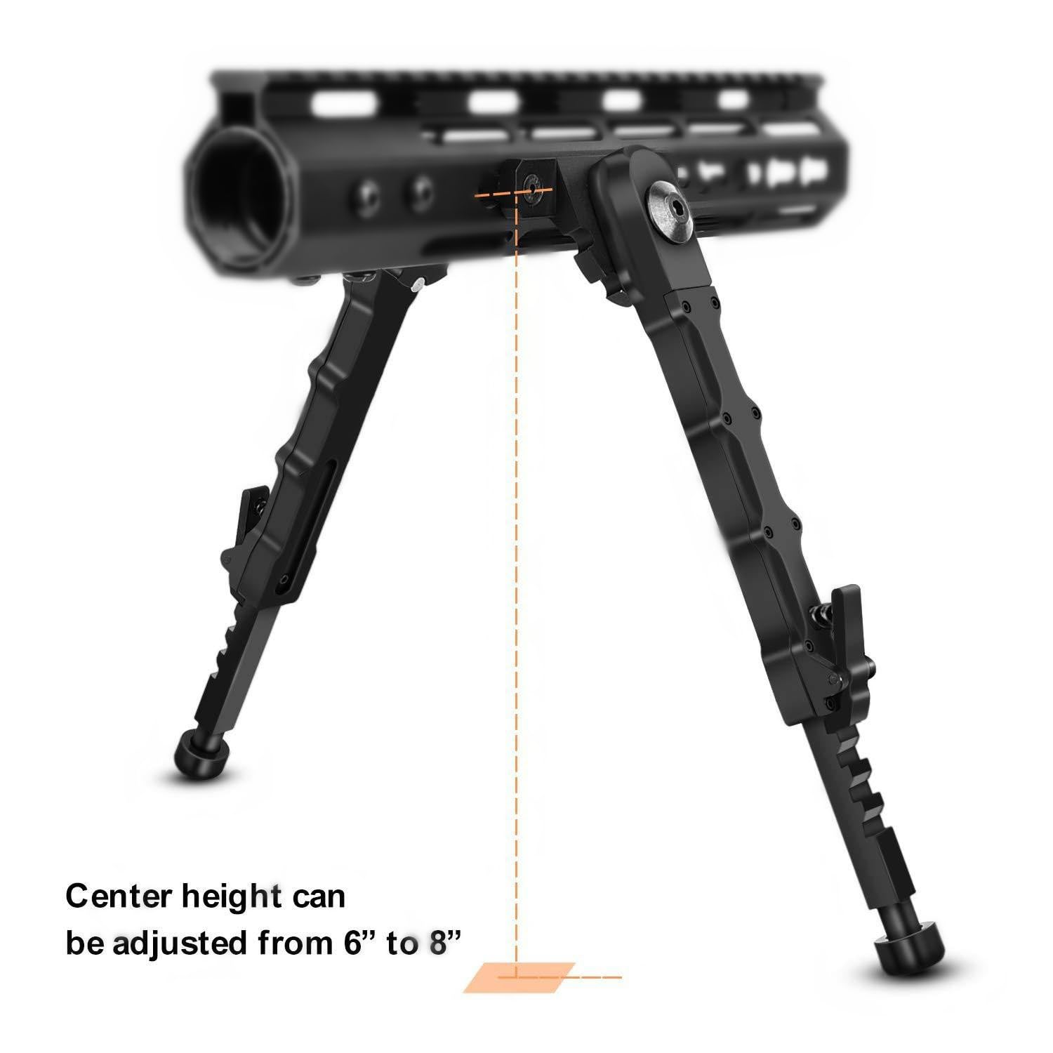 Aluminium Bipod for Hunting, Side Bipod for M-Lok Compatible Handguard System Adjustable Extension Bipod