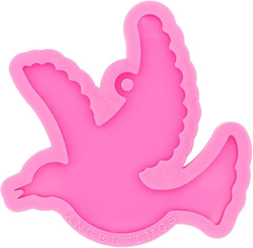 Miniatura 5 de Llavero de silicona brillante con forma de pájaro brillante con agujero para bricolaje de pájaros voladores, collar de caramelo, joyería epoxi,