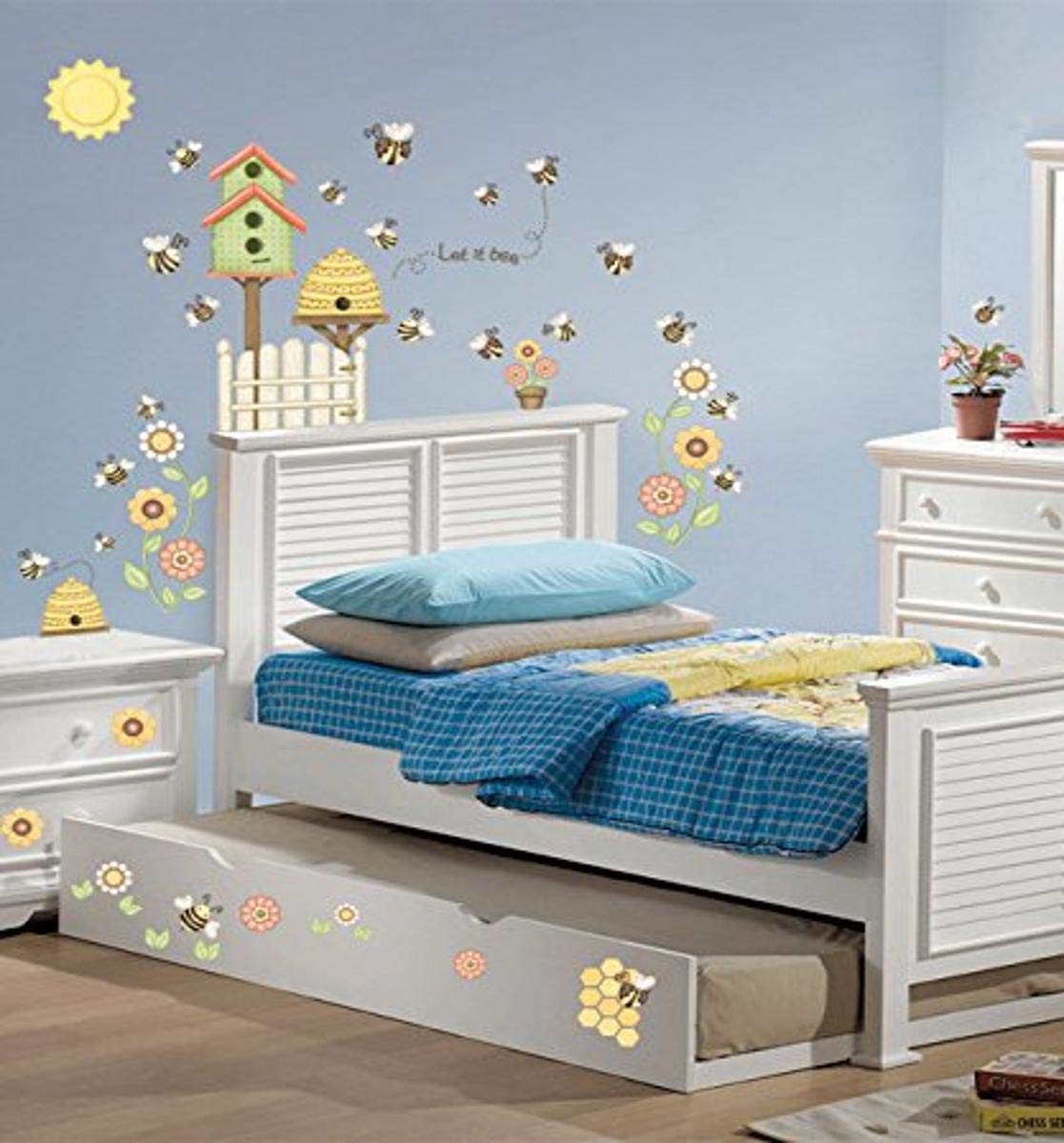 Borders Unlimited Let it Bee Happy Super Jumbo Applique, Multicolor