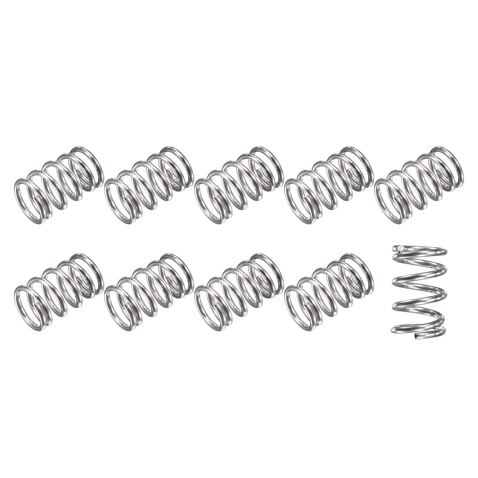 METALLIXITY Compression Springs (0.5x5mm OD,25mm Free Length) 20Pcs, 304 Stainless Steel Extension Spring - for Shop Home Repairs, DIY Projects, Silver Tone — Amazon image 13