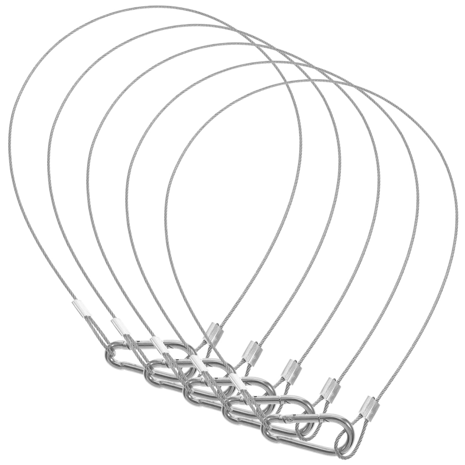 PRETYZOOM 4pcs Heavy Duty Stainless Steel Cable Locks Braided Ropes for Stage Lights Safety