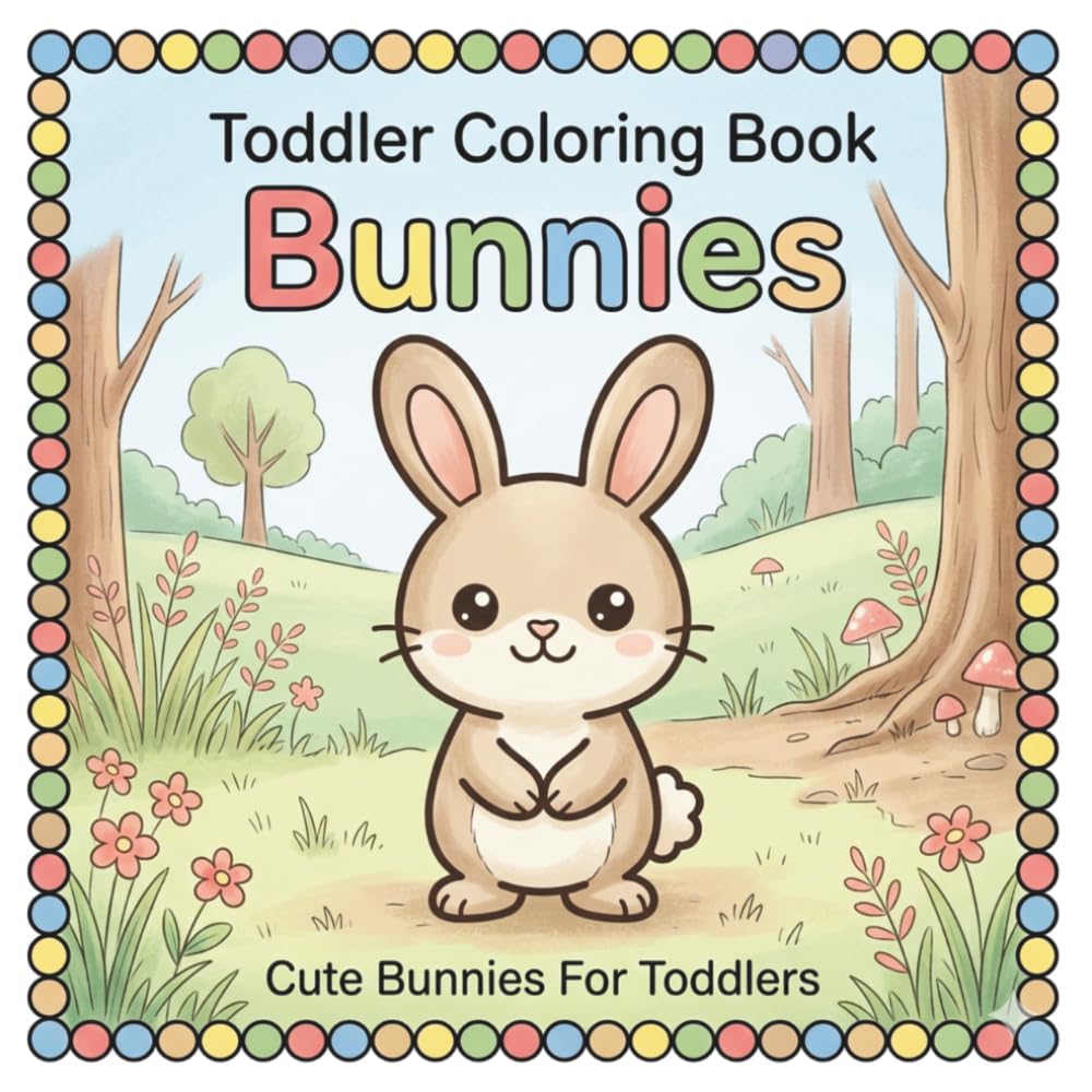 Toddler Coloring Book Bunnies: Cute & Easy Coloring Book For Toddlers Ages 1-3 | Bunny Coloring Book For Toddlers | Coloring Pages For Toddlers 1-3 | Bold Line Coloring Book