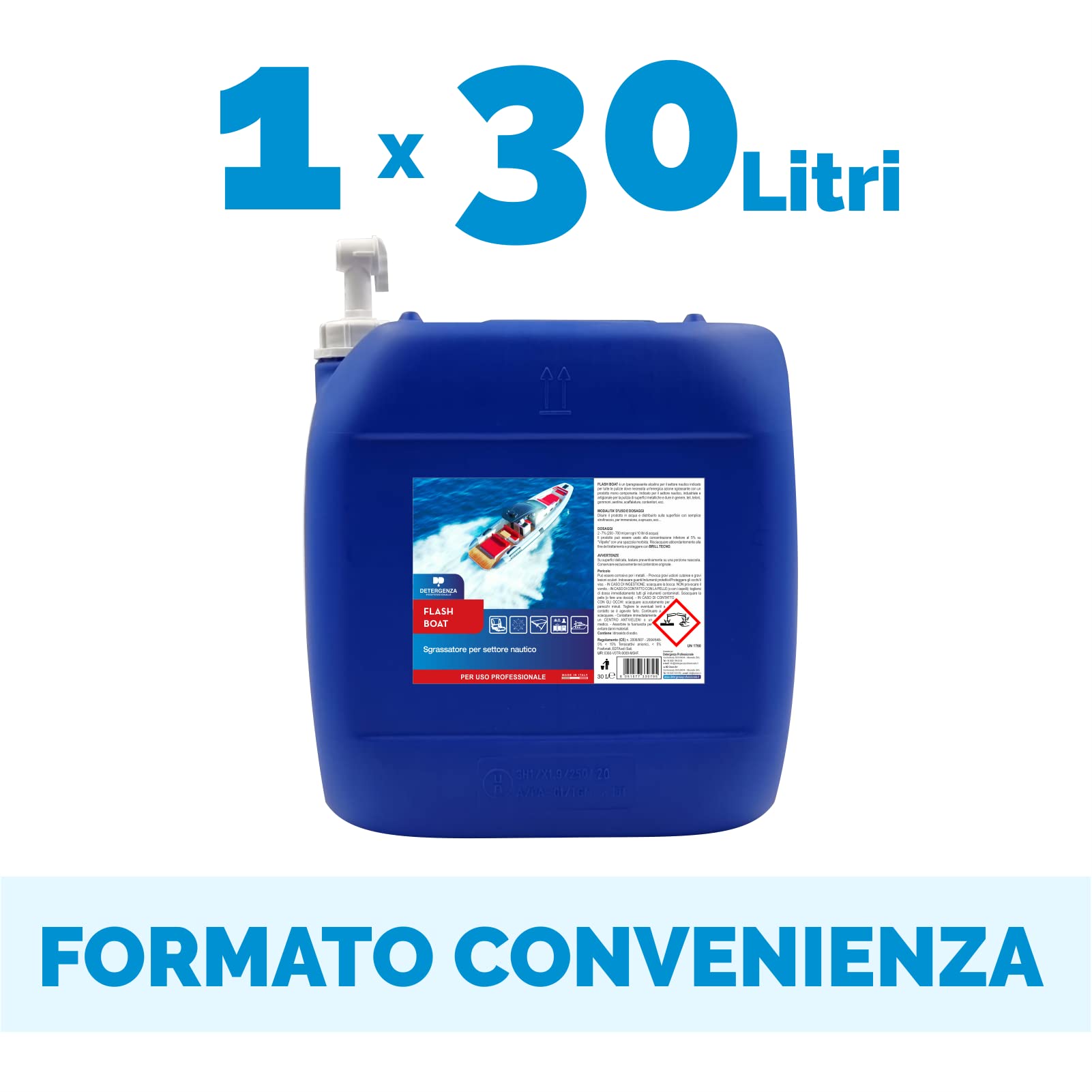 SGRASSATORE per Settore Nautico Flash Boat CONCENTRATO - Tanica da 30 L