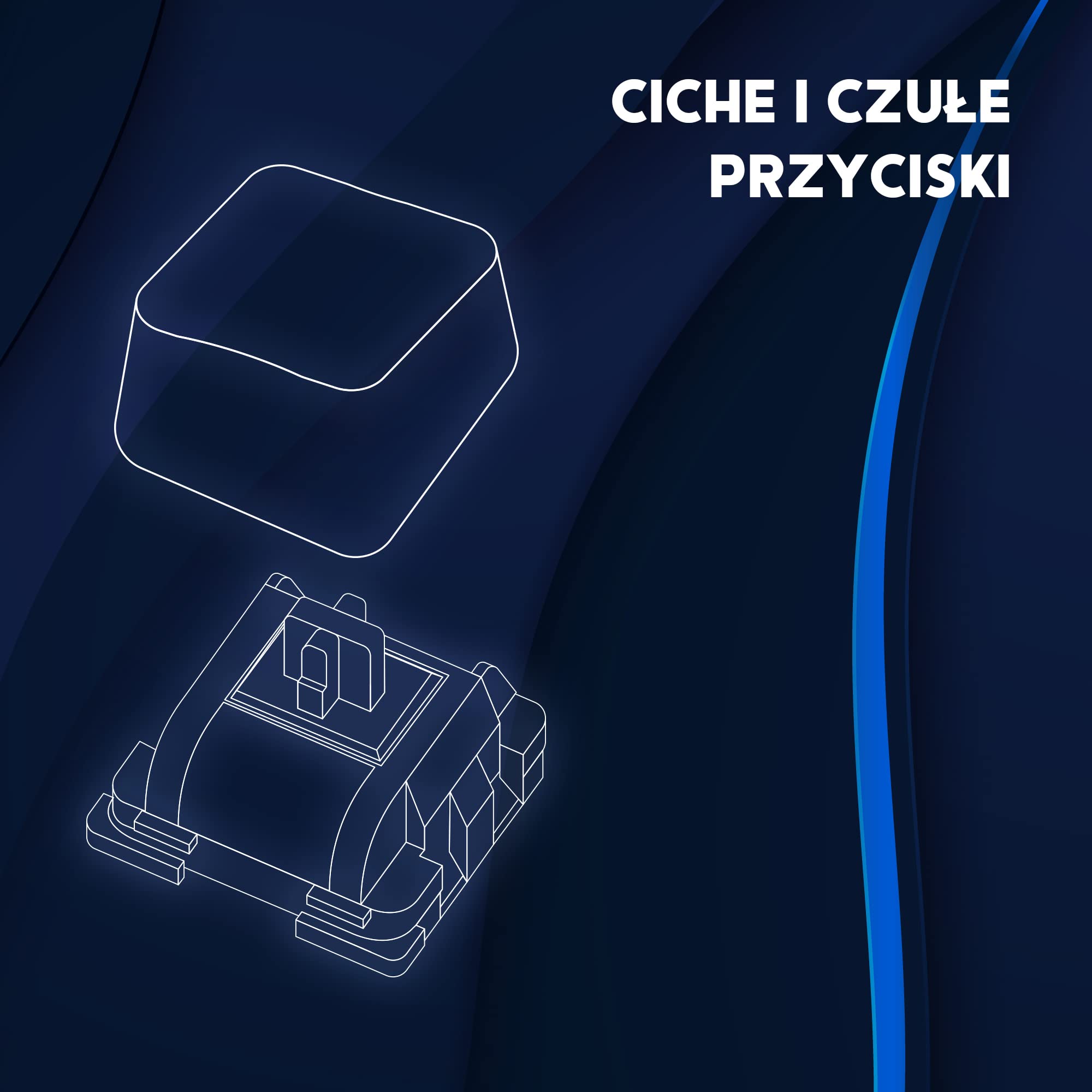[Amazon Exclusive] DR1TECH Puma Ergonomiczna I Podświetlana Klawiatura Do Gier Dla PC - 104 Przyciski Z 6 Klawiszami Rollover - Klawiatura USB Z Przewodem (QWERTY US-International)