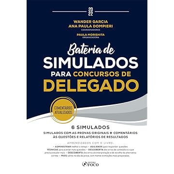 Capa do livro Bateria de Simulados para Concursos de Delegado - 1ª ED - 2022