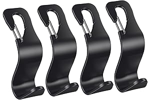4 Pack Car Back Seat Headrest Hook for Purse Grocery Bag Handbag Hat | LadleBroom