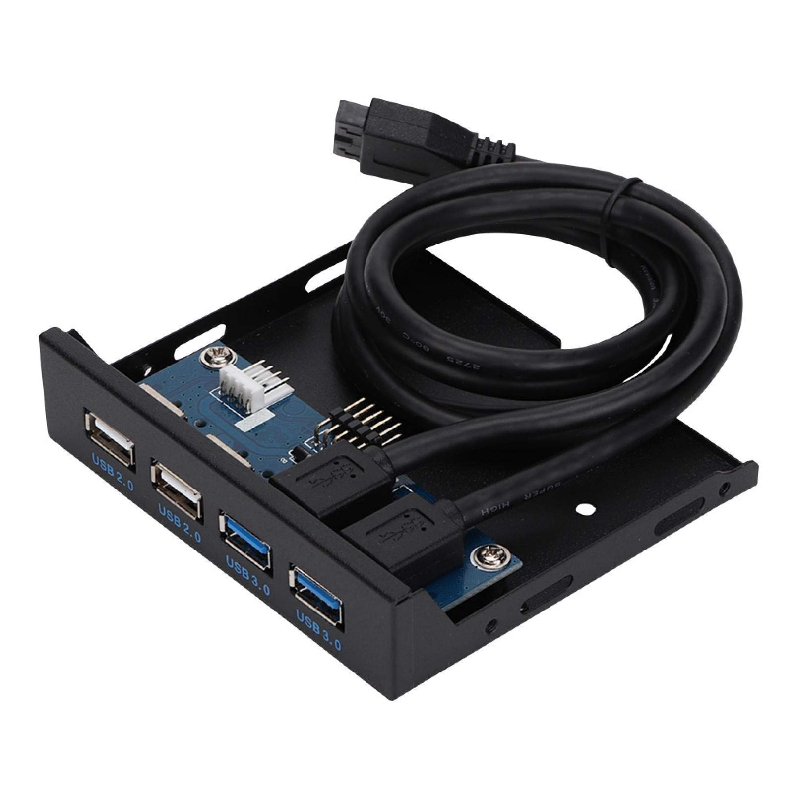 Vbestlife 2 Port Usb3.0 Front Panel Floppy Drive, Reasonably Design 2 Port Floppy Drive Front Panel, for Plugging and Unplugging External Devices 3.5-Inch Floppy Drive