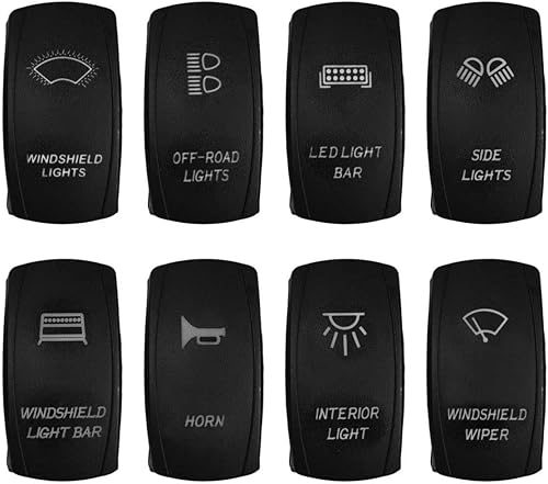 Miniatura 2 de SuperATV Interruptor basculante momentáneo todoterreno de 12V20A para luces todoterreno - LED iluminado