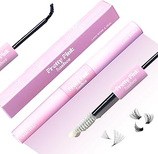 PrettyPinkLashes 2in1 Lash Bond & Seal Eyelash Glue, Strong Hold for 48 Hours & Overnight Adhesive, Waterproof, Latex-Free, Cluster Lash Glue, DIY Eyelash Extension, Individual Clusters, Lash extension glue