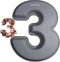 Vista 10 de Dioycli Moldes de silicona 3D para tartas con números para hornear, molde personalizado para cumpleaños, boda y aniversario, molde para pasteles