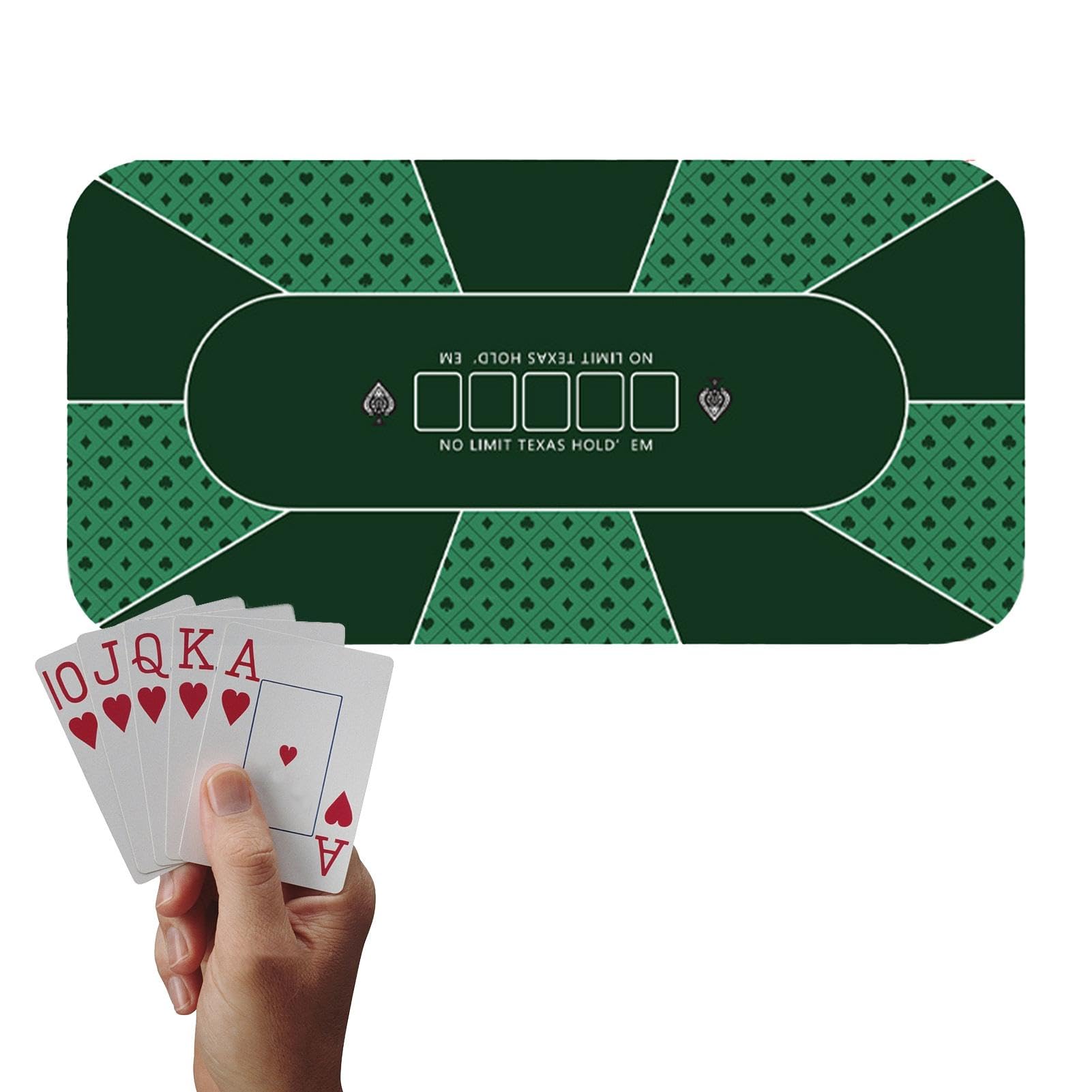 Nappe de table - Nappe de poker - Grand tapis de table - 120 x 60 cm - Antidérapants - Tapis de table de poker pour poker Texas Holdem - Jeux de cartes