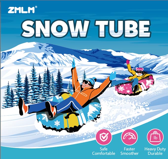 ZMLM Snow Tube, slittino gonfiabile, confezione da 2