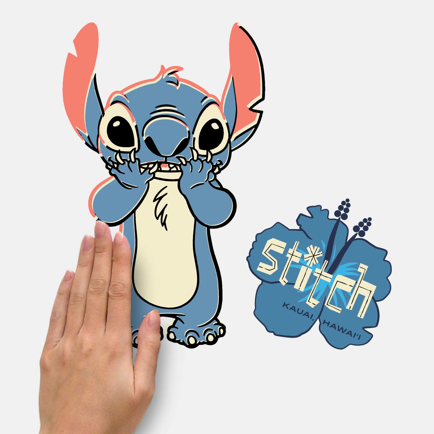 Disney RMK5367SCS Stitch Surfer Repositionable Stickers, Blue, Green, Black - Image 4