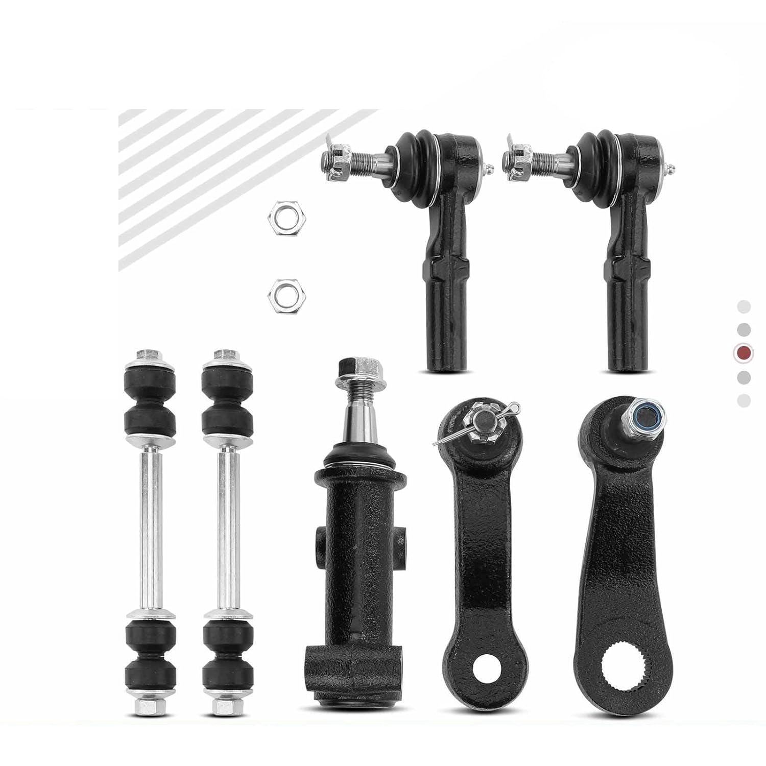Replacement Parts for 7X Idler Arm w/Bracket&Pitman Arm&Sway Bar Link&Tie Rod End for Chevy GMC Mod-A58PP-104636