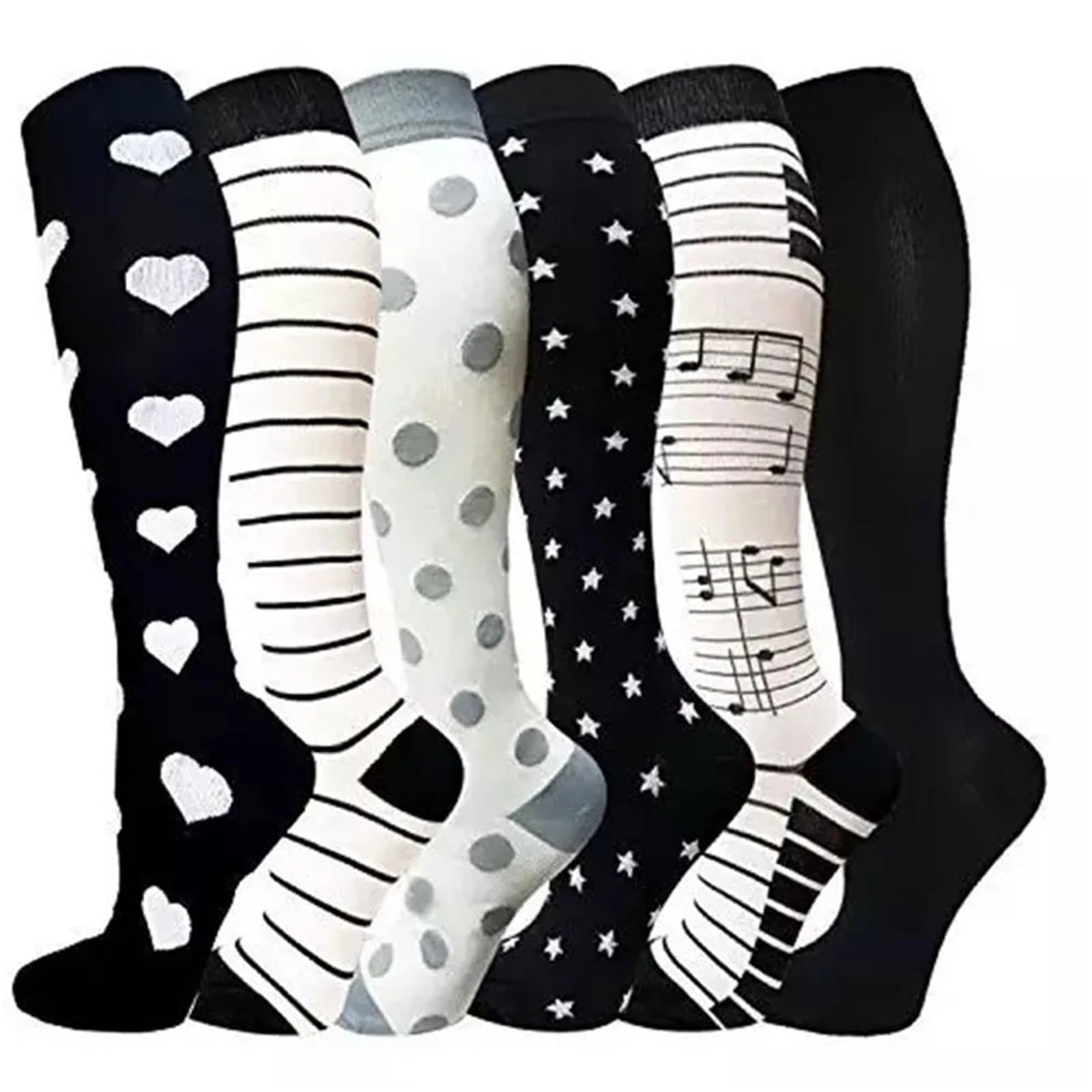 Calze Compressione Calzini A Compressione For Leggings Da Corsa, Da Calcio, Unisex, For Adulti, Edition Network, Calzini Da Infermiere Rossi A Pressione, Da Uomo(MIX006-27,S-M)
