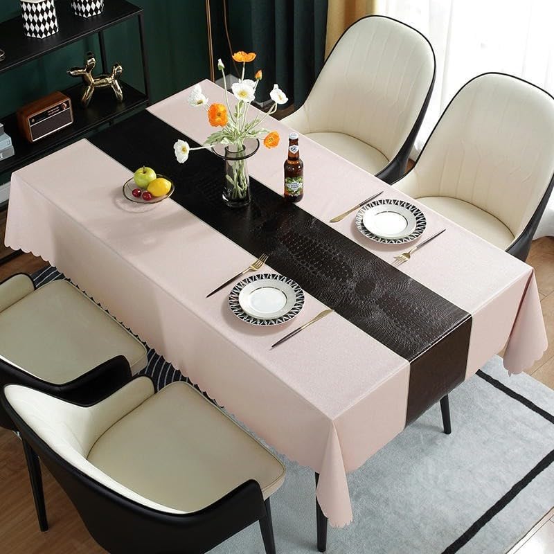 Nappes en PVC essuyables et anti-taches à motif fleuri pour la protection de table carrée
