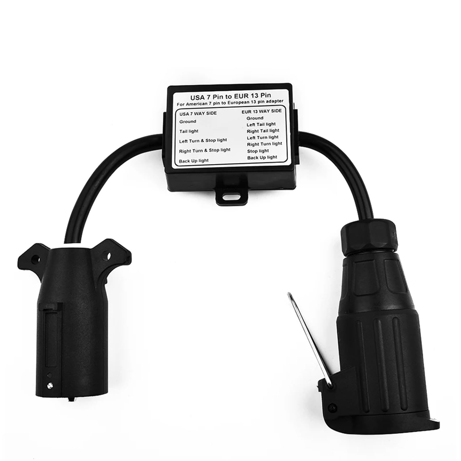 Leichter 7-poliger auf 13-poliger Adapterstecker für effiziente Anhänger und Wohnmobil Konnektivität, stabile Signalübertragung, Anhängerstecker Adapter