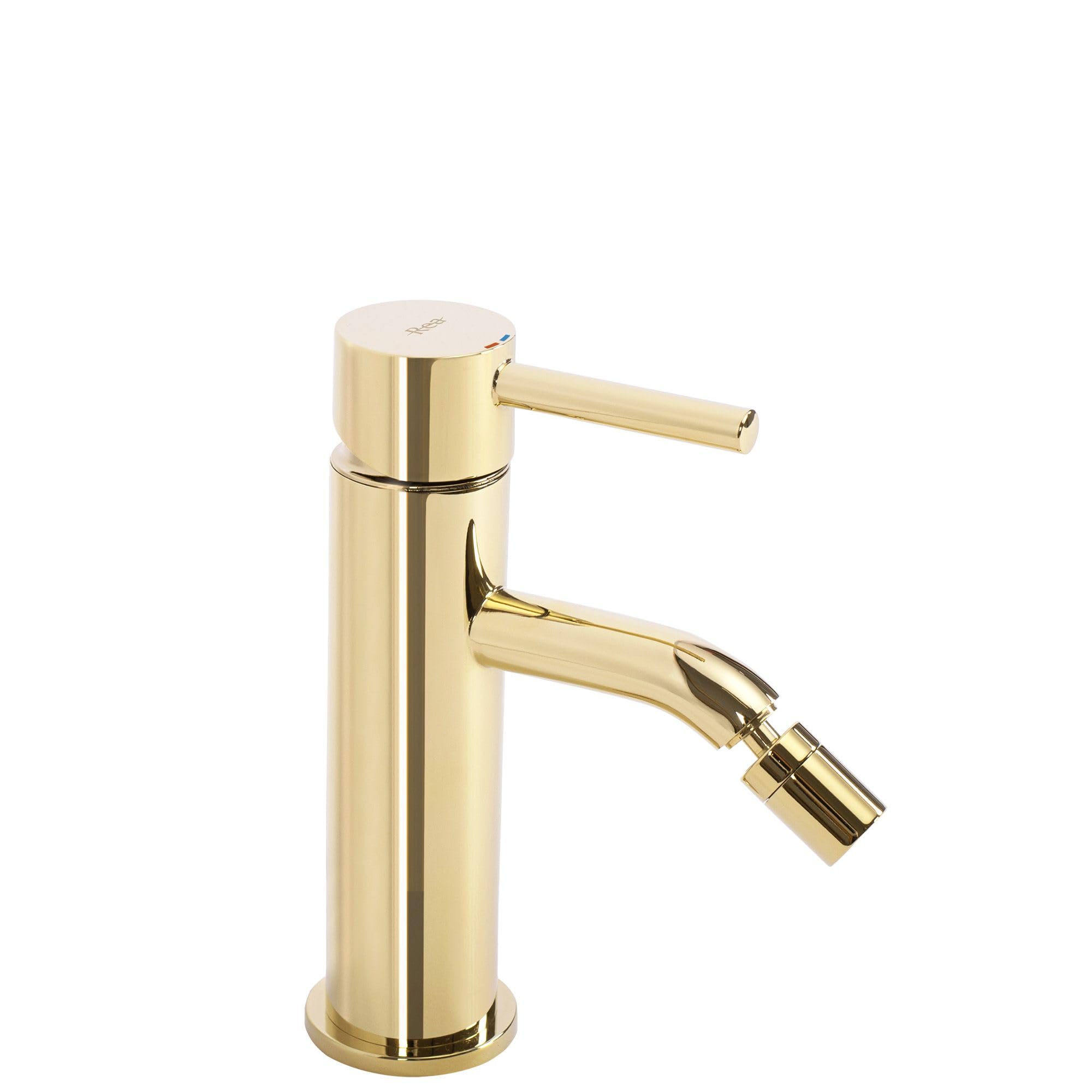 Rea - Rubinetto Bidet Lungo Gold Miscelatore Monocomando In Ottone Per Wc Wc Bagno (Oro) 14 X 5 X 17 cm
