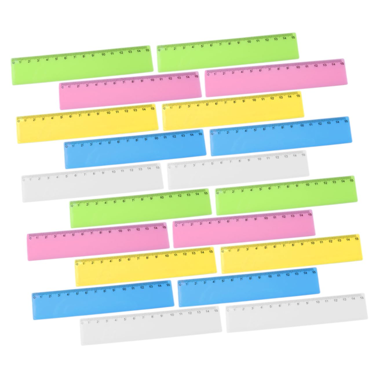 OSALADI 5 Set Righello Colorato Governate Studenti Che Misurano Righelli Righello Chiaro Misurazione Del Righello Governanti Per Gli Studenti Sovrano Trasparente Plastica 25 Pezzi * 5