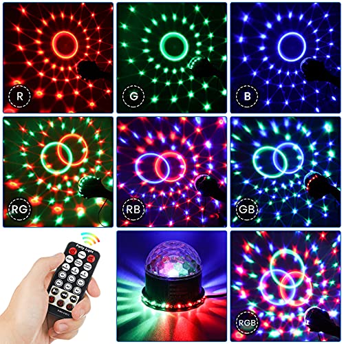 LED-discobal bluetooth, SOLMORE LED-lichteffecten feestverlichting muziekspeler RGB-disco-magische bal met… - Image 4