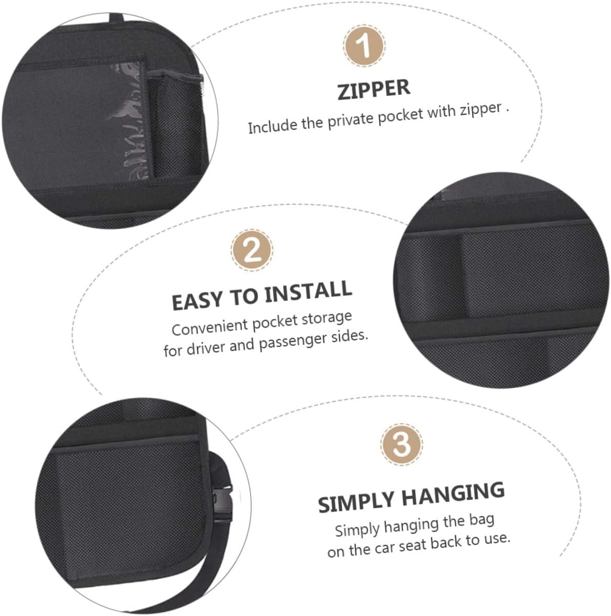 Cover for Boys and Girls Car Seatback Storage Bag Auto Pocket Organizer Car Accessories for Boys and Girls