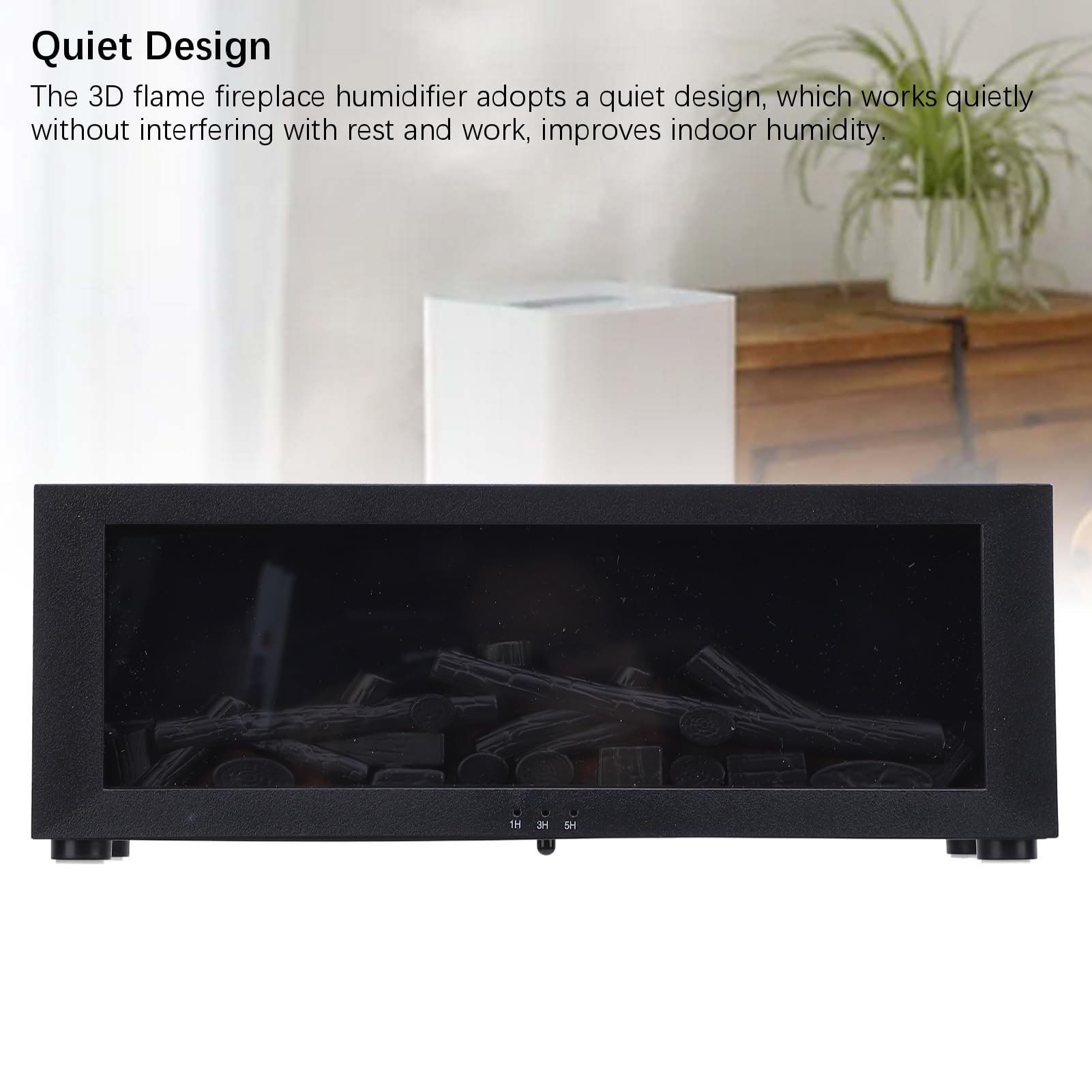 Humidificador de Chimenea con Llama 3D, Difusor Silencioso para Chimenea con Temporizador, Difusor de Aire de Fuego de Aromaterapia de Aceite Esencial con Luz Ambiental para el