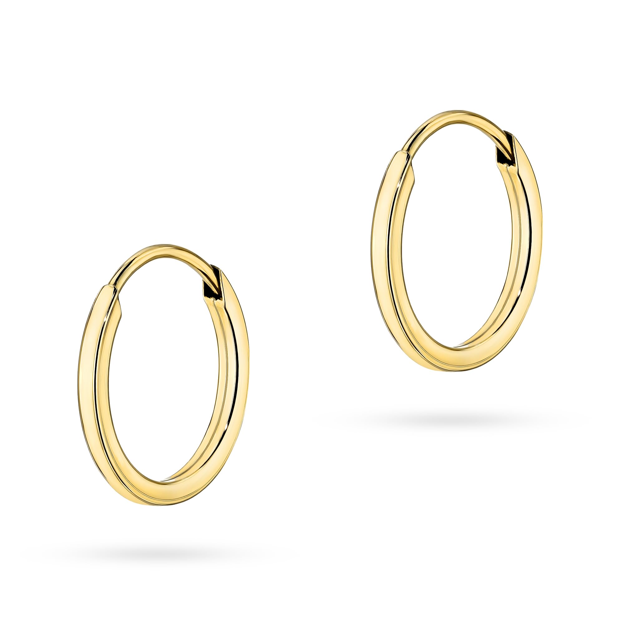 MARKO Elegante Echtgold 333 Creolen Damen 10mm – Zeitlose Gelbgold Ohrringe