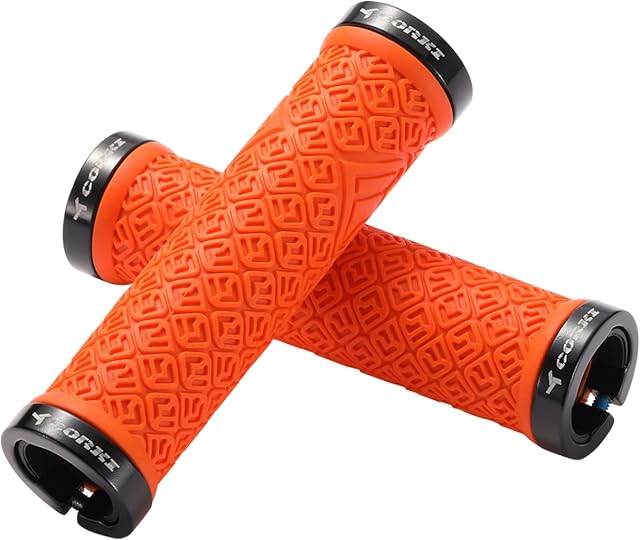 Bynccea Bicycle Grips,Double Lock on Locking Mountain Bike Handlebar Grips for MTB Mountain Bike
