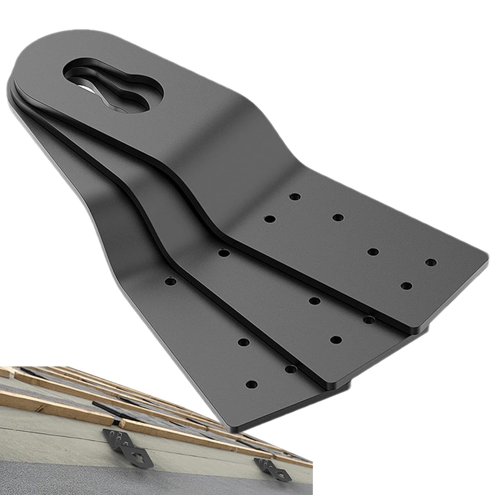 Ancrage de sécurité pour Toit, Clips d'attelage d'ancrage de Toit, 3 Clips d'attelage d'ancrage de sécurité pour Toit en Alliage d'aluminium, Harnais de sécurité et Cordes de sécurité