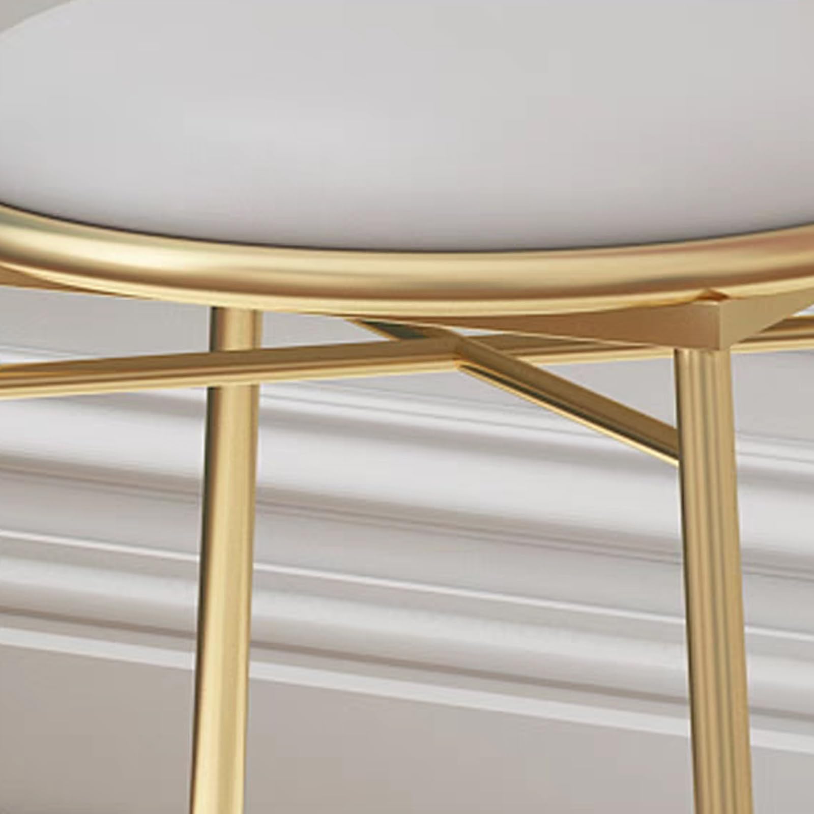Sedia da Trucco in Ferro Battuto con Schienale, Sedia Multifunzionale con Design A Fiocco, for Camera da Letto, Soggiorno, Cucina, Sgabello di Bellezza(Rosa)