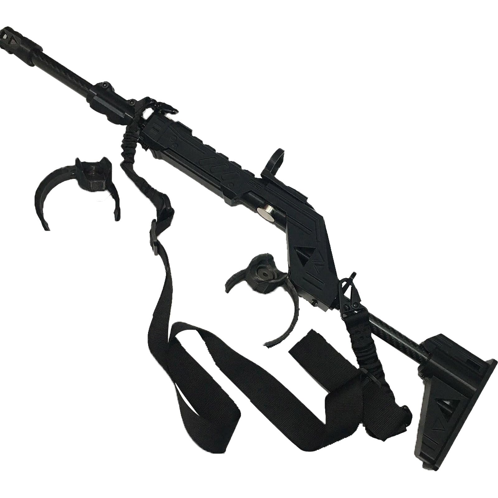 Calcio per pistola VR per MetaQuest 2, VR Gunstock per Quest 2 Shooting Controller Handle, Oculu-s Quest 2 Accessori Fucile magnetico, con spallacci (per Quest 2)