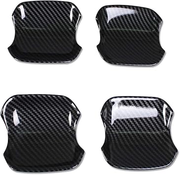 Beautost Fit for Subaru New Crosstrek/Impreza 2024 2025 2026 Door Handle Bowl Cover Trim Carbon Fiber Black