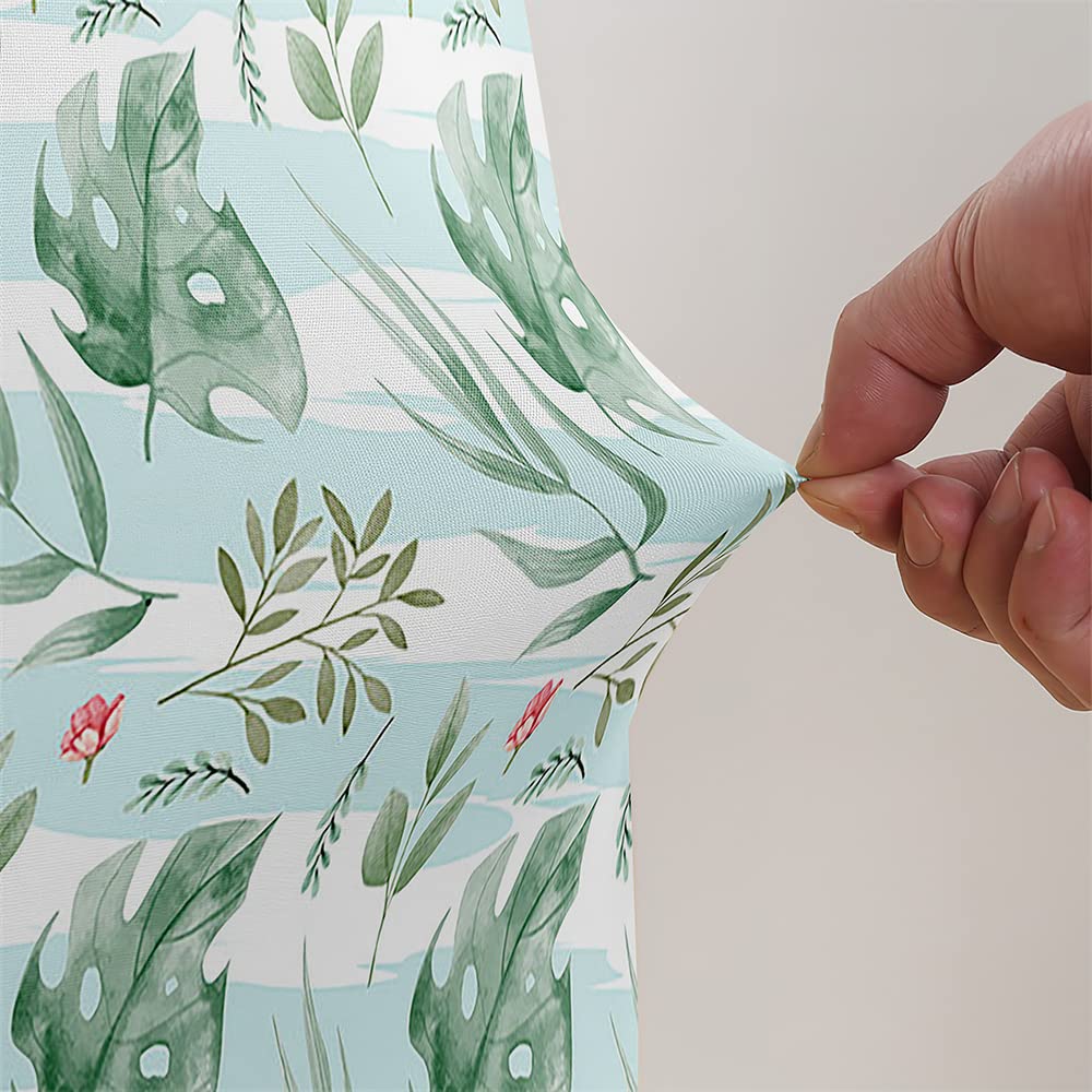 Coprisedie Elasticizzati 3D Foglia Verde - Set Da 6, Lavabili, Per Cucina E Soggiorno - Foto 8