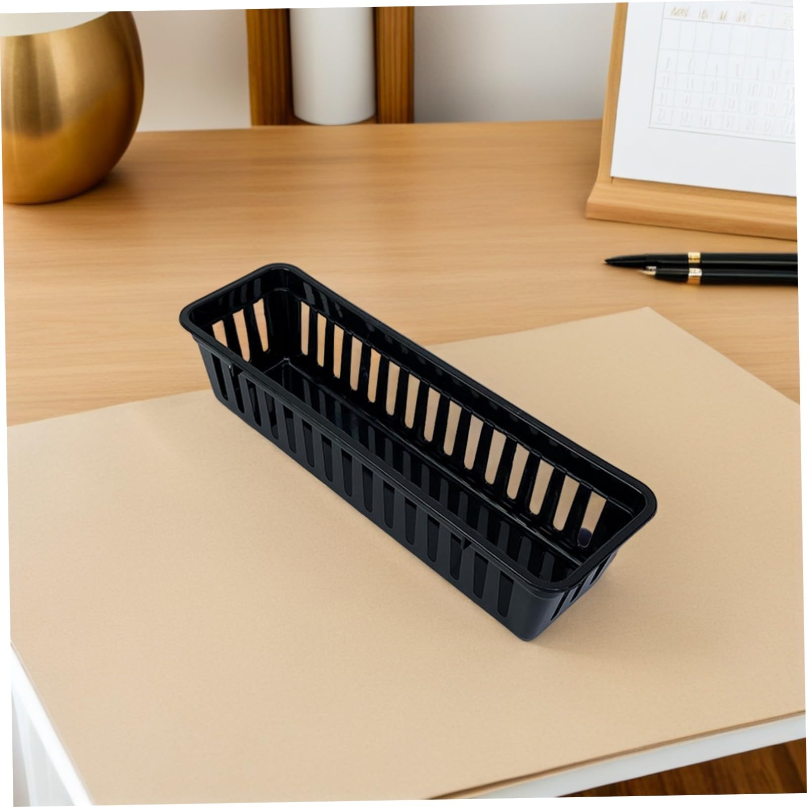SOIMISS Organizador de Lápices Rectangular de Pp Negro, 12 Piezas