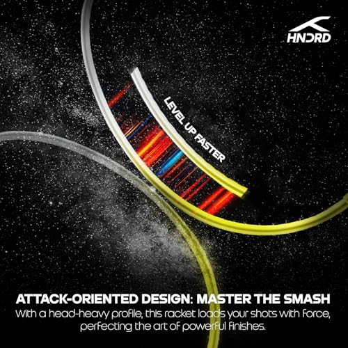 Image of Hundred Smash Master 100 Strung Badminton Racket with Full Racket Cover | for Intermediate Players(Yellow /White)