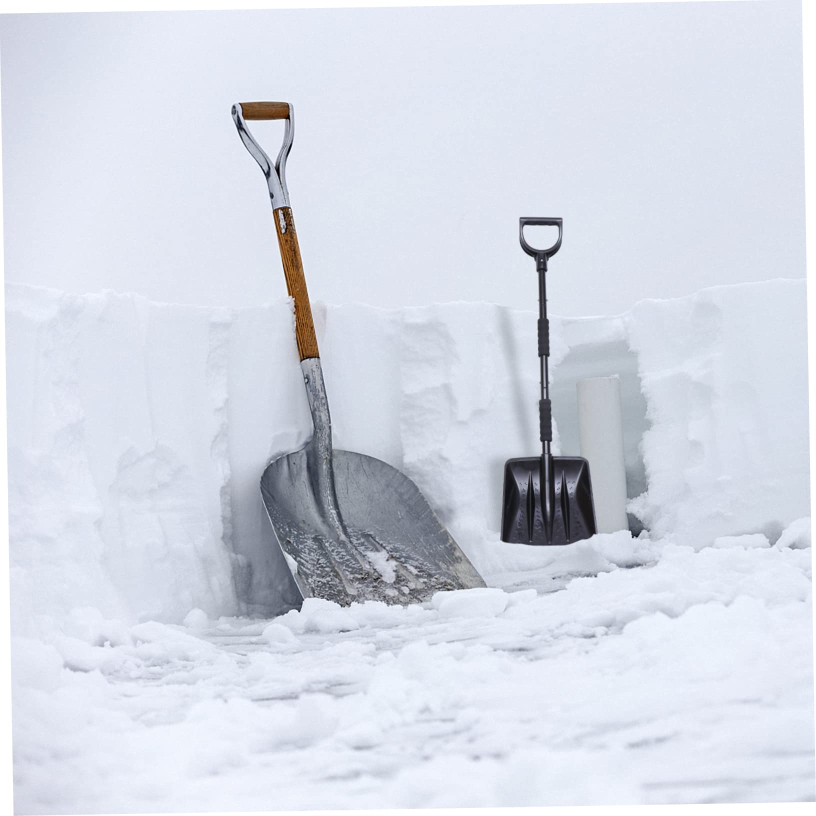 Sosoport Traje De Pala De Nieve para Coche Extensible y Desmontable Incluye Rascador De Hielo Cepillo Quitanieves para Uso Invierno para Limpiar El Parabrisas Techo del Coche