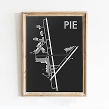 Modern Poster of St Pete Clearwater Intl Airport Pie | 11x17 12x18 16x24 24x36 Unframed Print Wall Art | Minimal Traveler Gift | Minimalist Home Office Decor